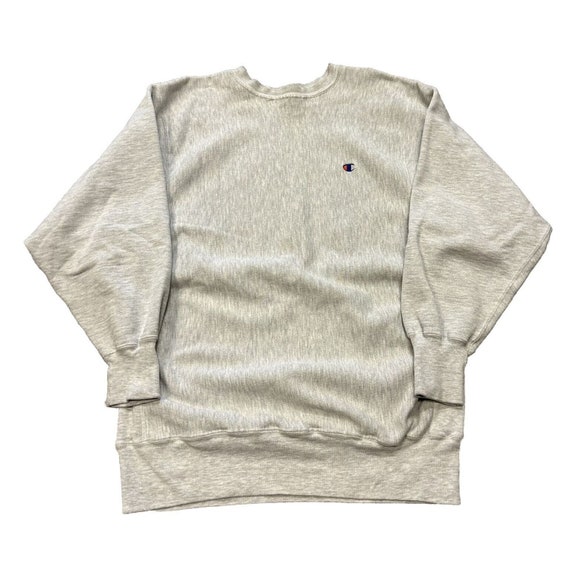 Vtg Champion Reverse Weave Heather Gray Pullover S