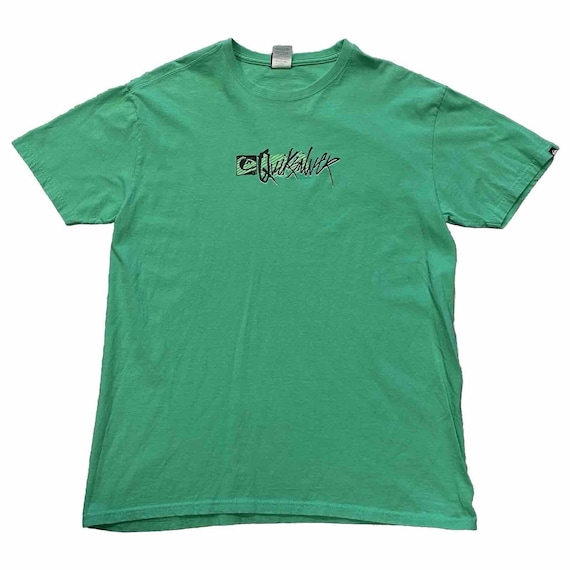 Y2k Quiksilver Surf Tee T-shirt Green Sz L Vtg Sp… - image 2