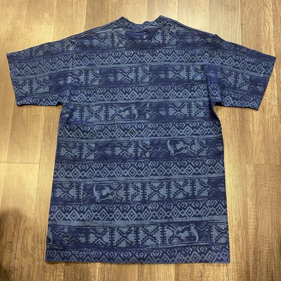 Vtg 90's Gecko Hawaii All Over Print Surf Shirt B… - image 2