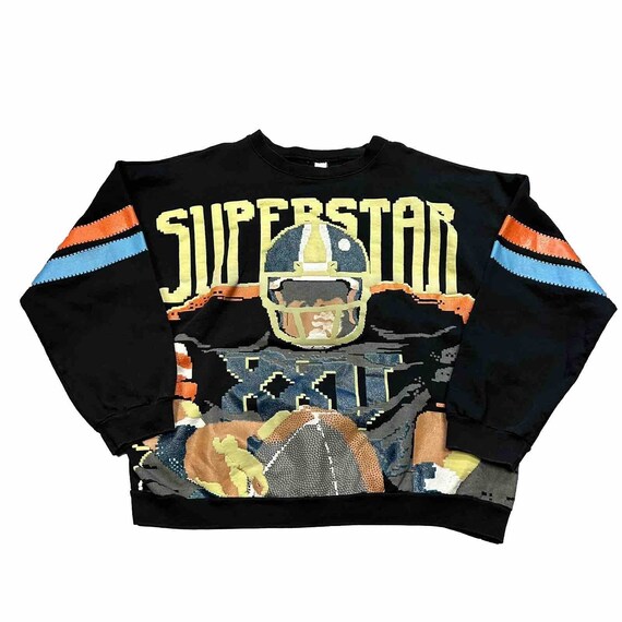 Vtg Super Bowl Xxii Black Crewneck Sweatshirt Foo… - image 1
