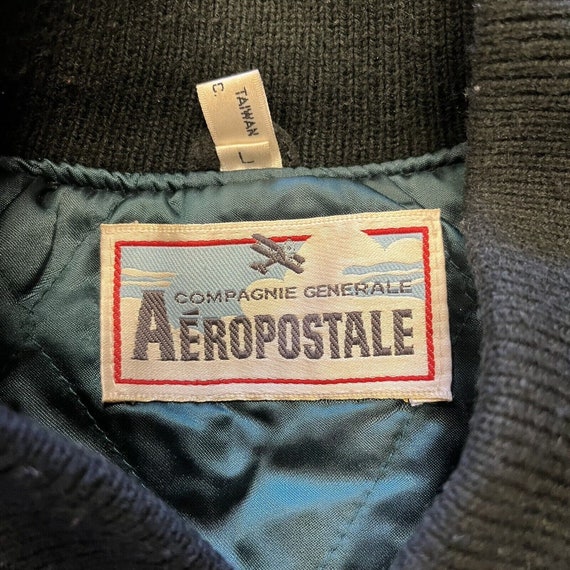 Vtg Aeropostale Suede Bomber Aviator Jacket Coat … - image 3