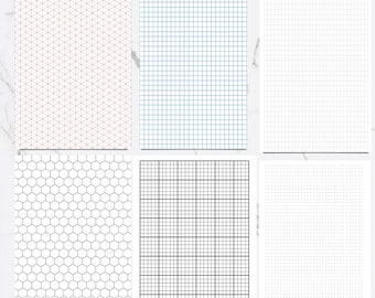 hexagon grid paper etsy