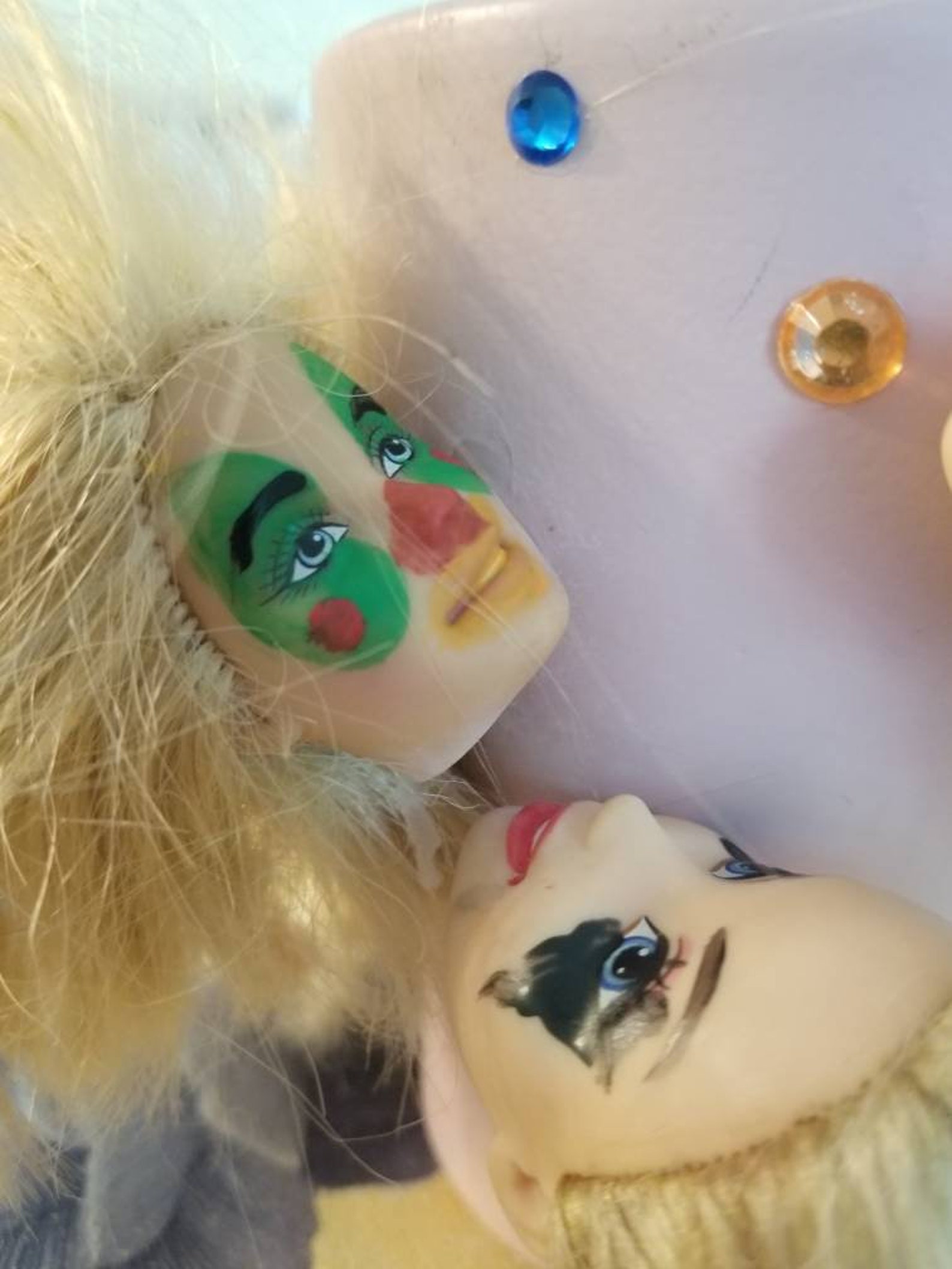 Clown barbie head planter | Etsy