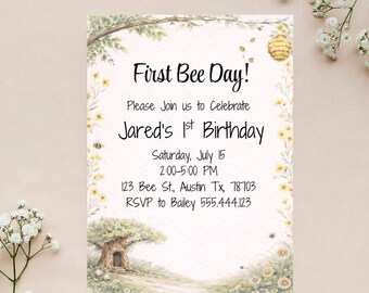 Primer Día de las Abejas - Plantilla digital en Canva