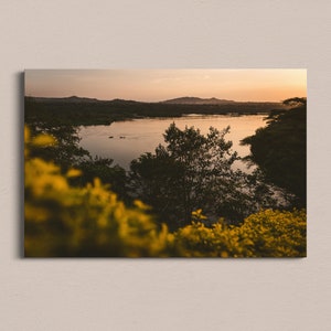 Sunset at Nile River Explorers, Bujagali, Jinja - Print Landscape Photo, Original Framed Canvas Prints, Home Decor Gift, Uganda