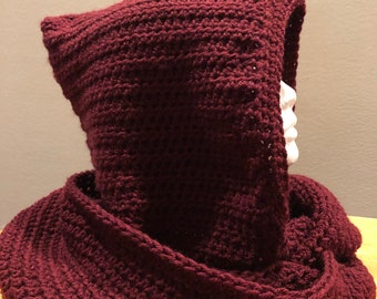 Crochet Hooded Scarf (Handmade)