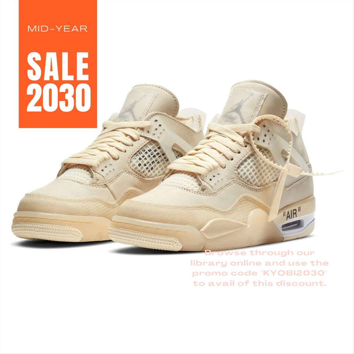 Jordan 4 off White Sail - Etsy