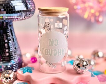 Manatee No Touchy Glass Can