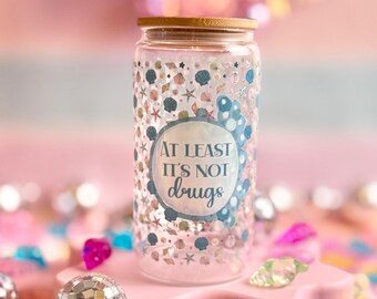 Seashells At Least It's Not Drugs Glass Can