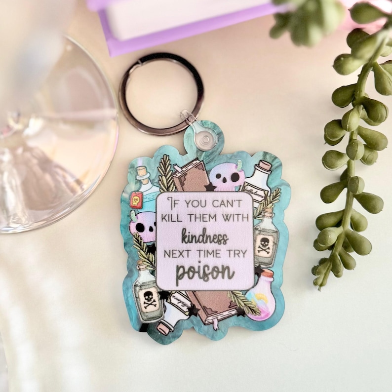 Tries Keychain Try Poison Keychain - Etsy