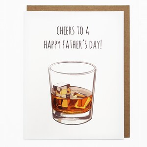 Vaderdagkaart, kaart voor hem, liefdeskaart, feestkaart, whiskykaart, pun-wenskaart - proost op een gelukkige vaderdag!