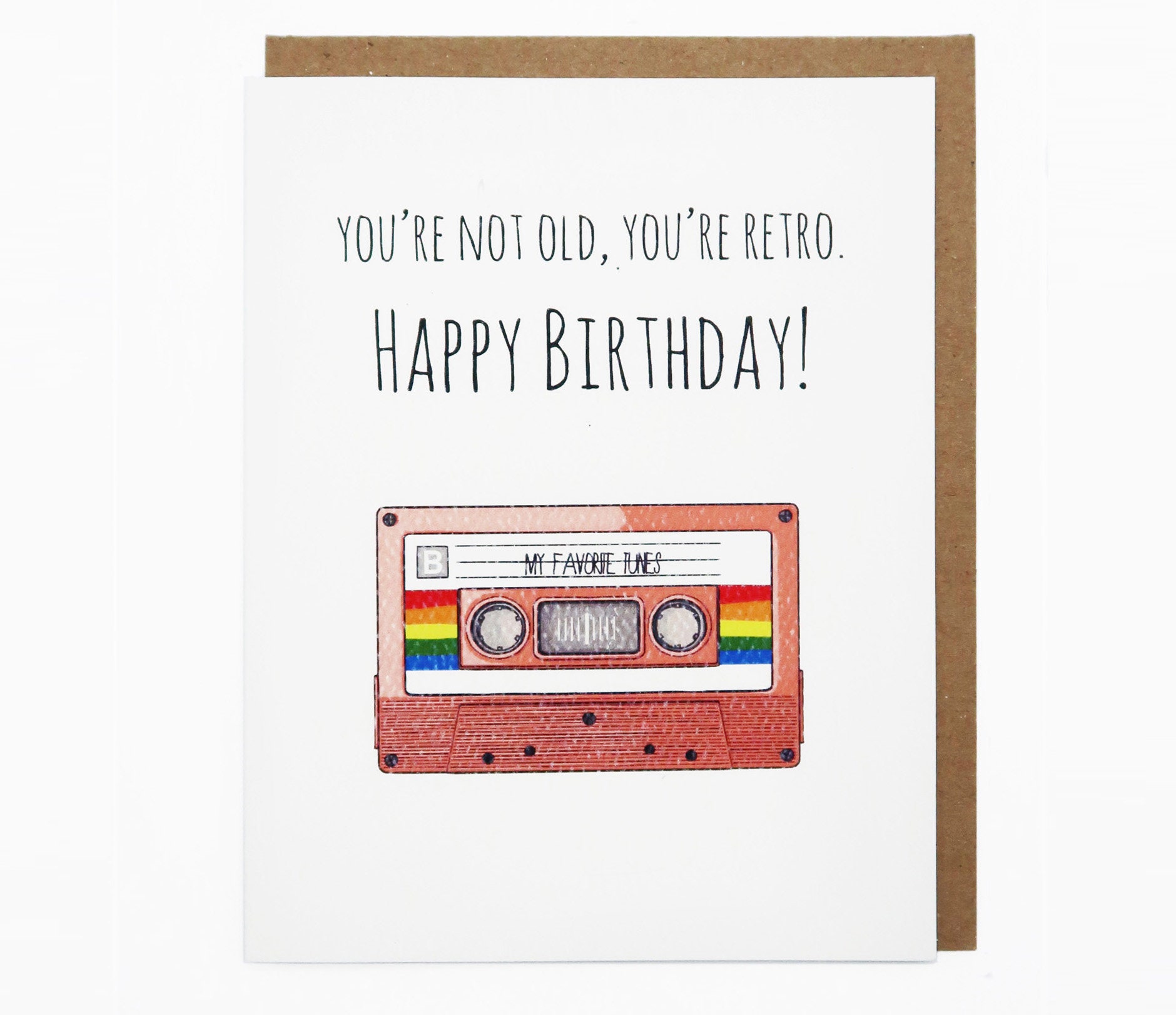 Birthday Card, Celebration Card, Cassette Tape Card, Cute Greeting Card