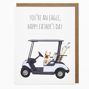 Carte de fête des pères, carte de golf, carte pour lui, carte d'amour, carte de célébration, carte de pop-corn, carte de cirque, carte de voeux de jeu de mots - Vous êtes un aigle