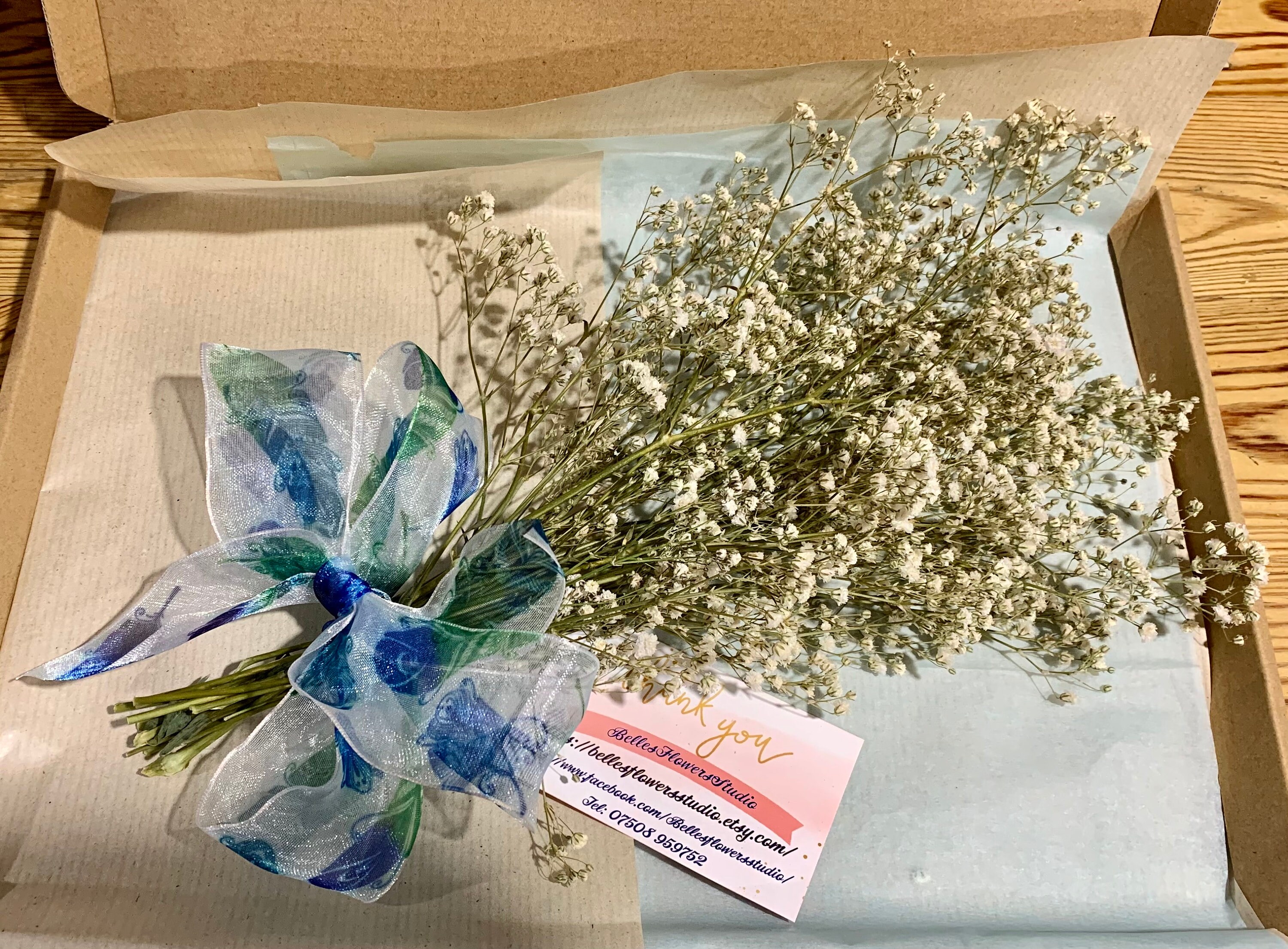 Letterbox dried gypsophila bouquet preserved gypsophila 12 Etsy