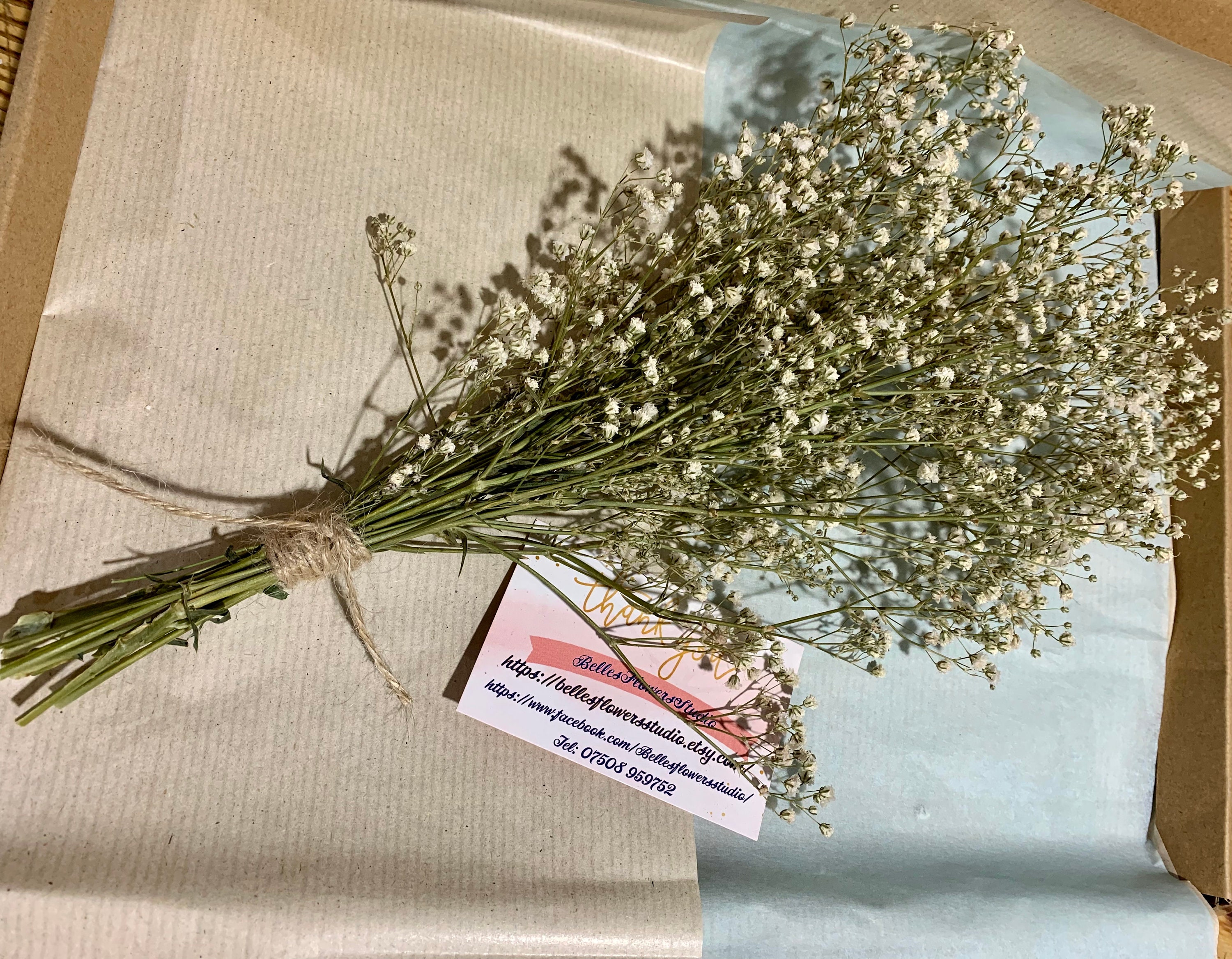 Letterbox dried gypsophila bouquet preserved gypsophila 12 Etsy