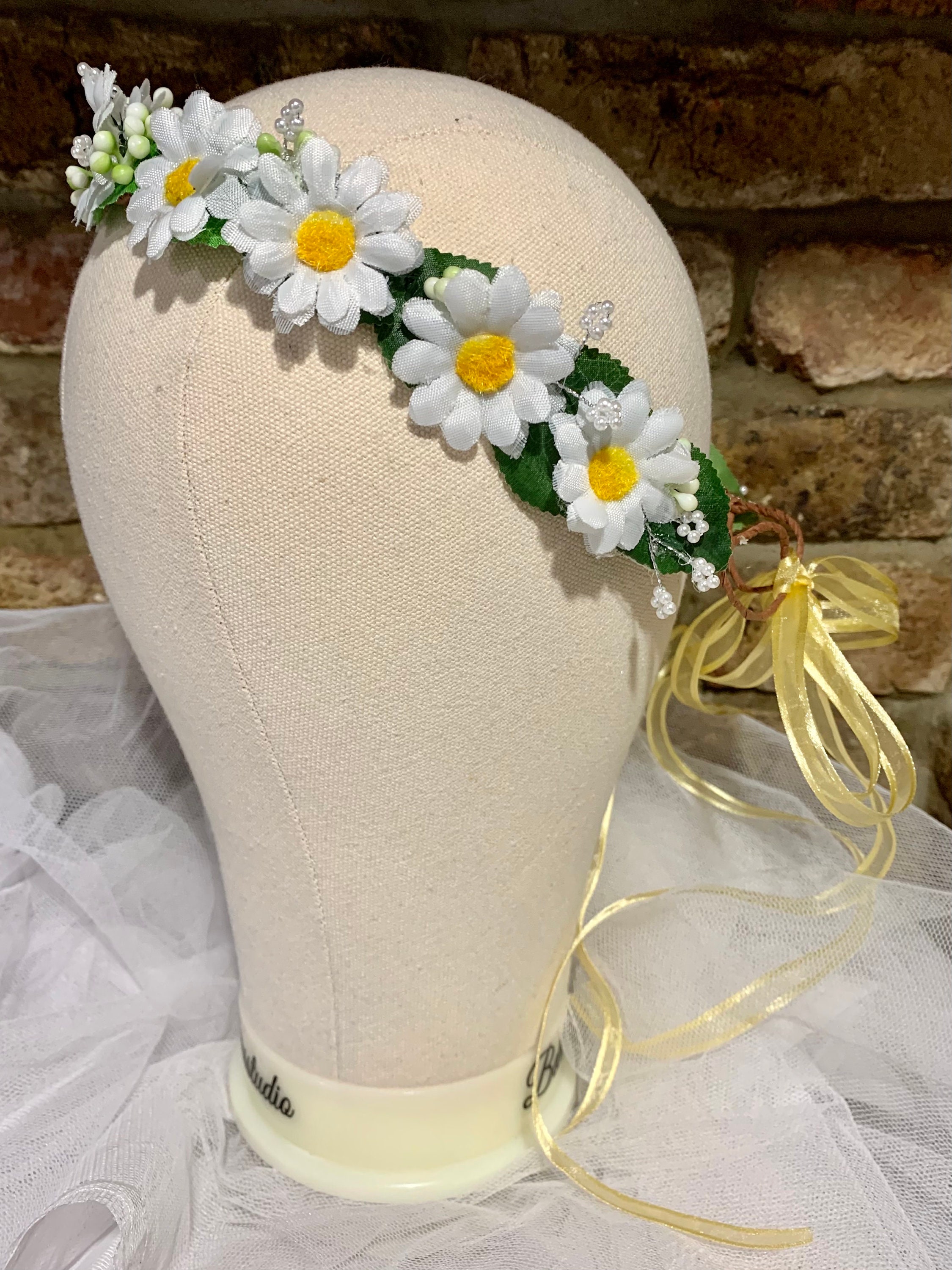Daisy chain hair crown weddings festivals and more. Etsy