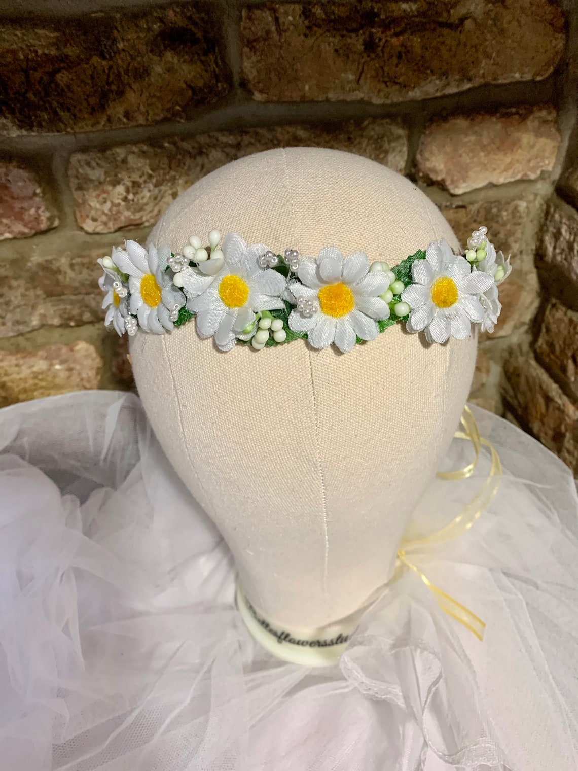 Daisy chain hair crown weddings festivals and more. Etsy