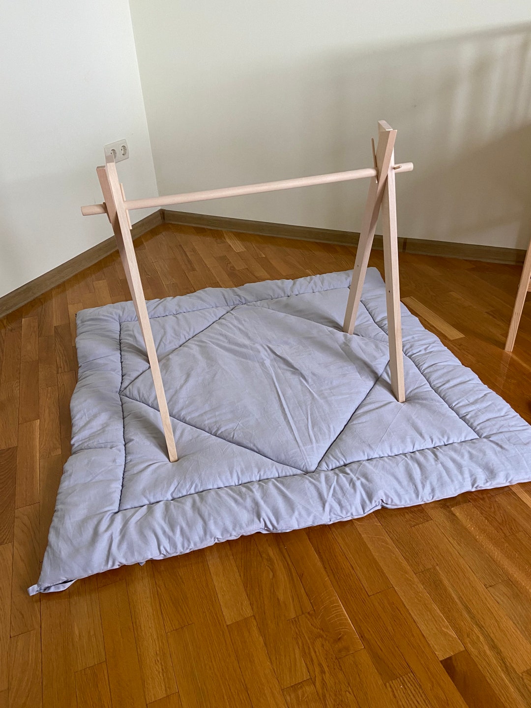 Baby Play Mat, Activity Multicolored Rug, Nursery Floor Mat, Teepee Mat