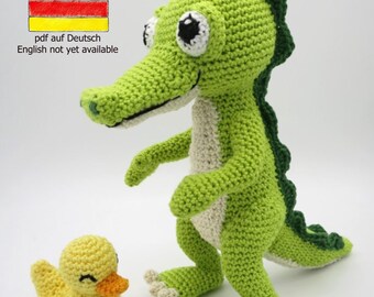 Crochet instructions for a crocodile and duck amigurumi