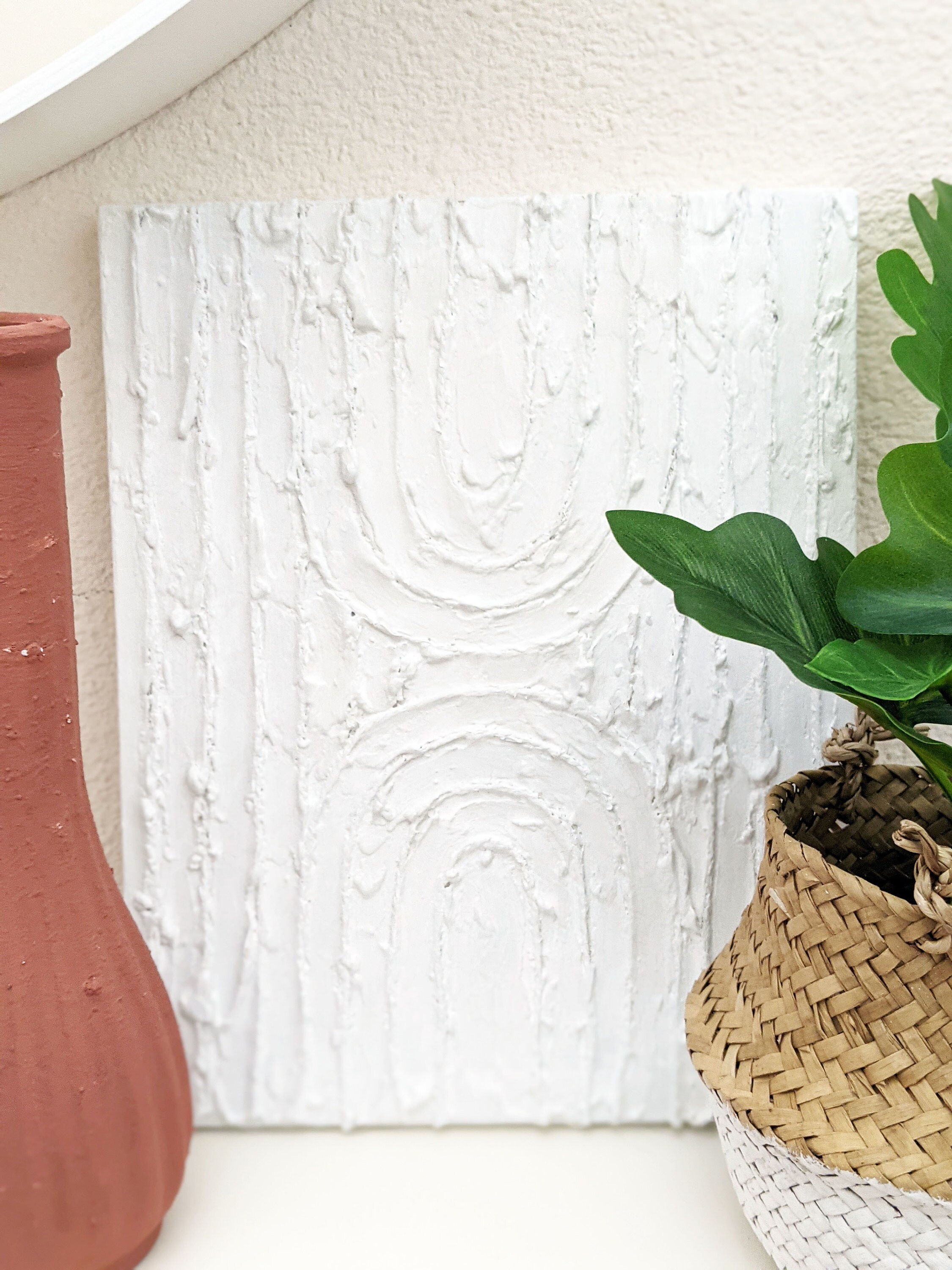 White Texture Abstract Spackle Art on 8x10 Canvas Etsy