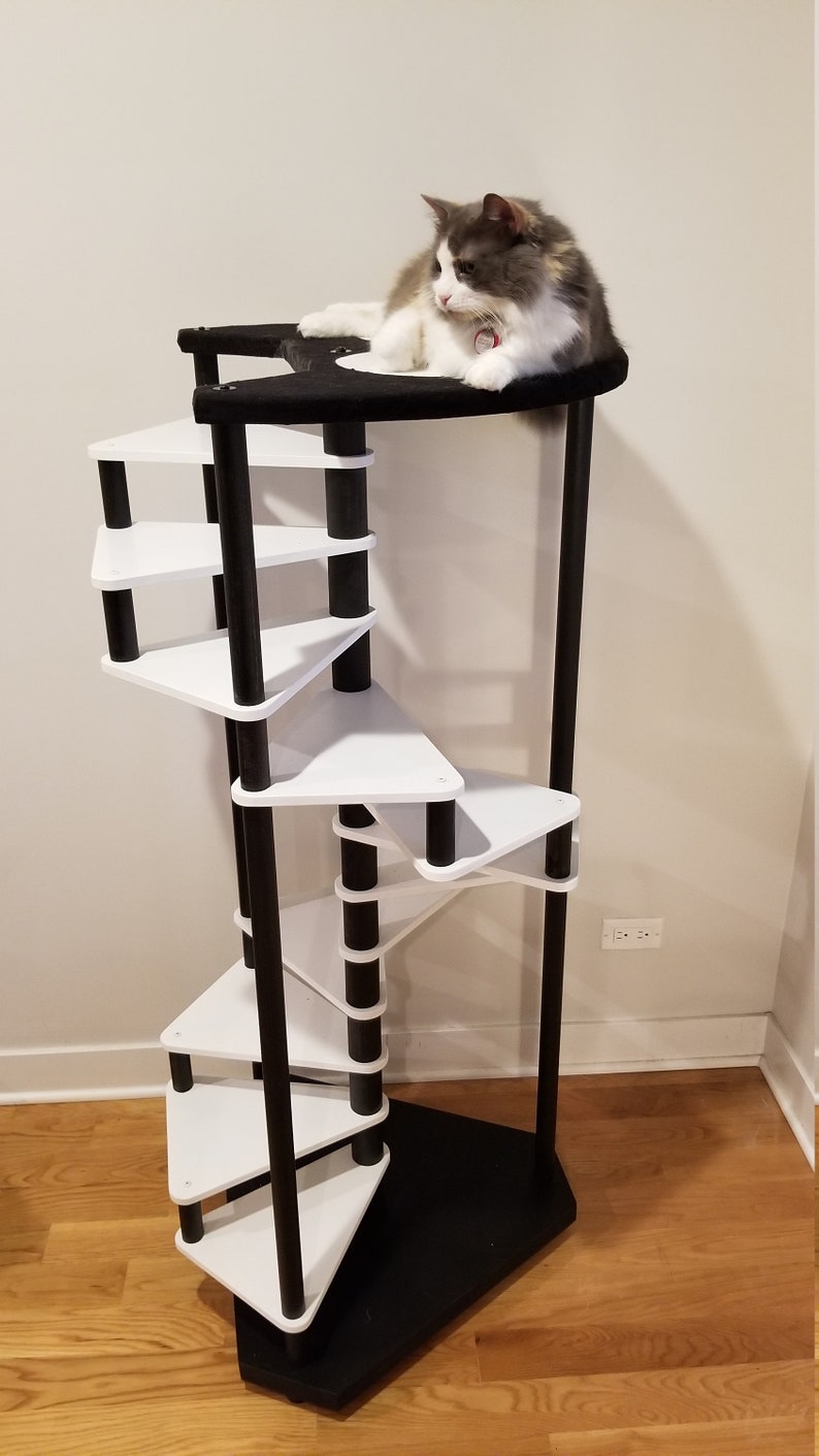 Cat Tree 12 Step Spiral Cat Furniture Best Cat Stairs Etsy