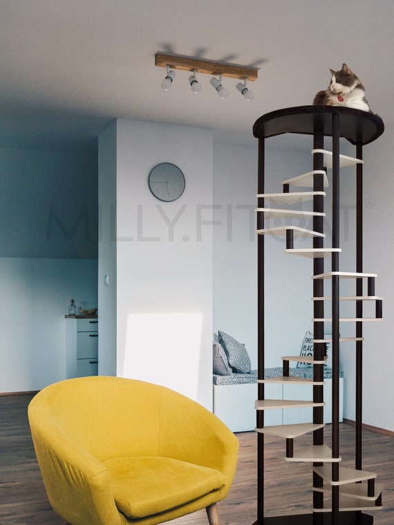 Cat Tree, 18 Step Spiral Tower, Best Cat Furniture Idea, Cat Climbing  Exercise Ladder 2023 