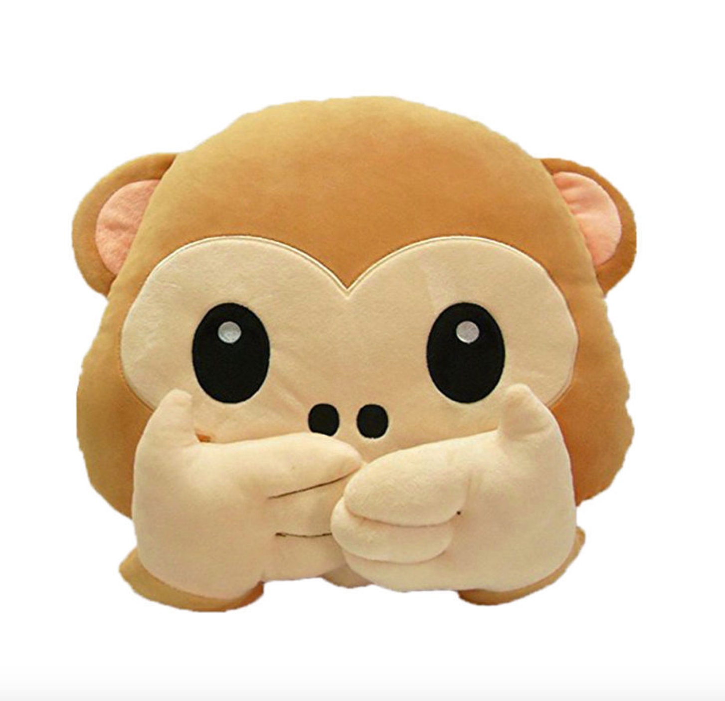 felpato a forma dell’emoticon della scimmietta ottimo anche come giocattolo 1# collectsound Cuscino grazioso e divertente 