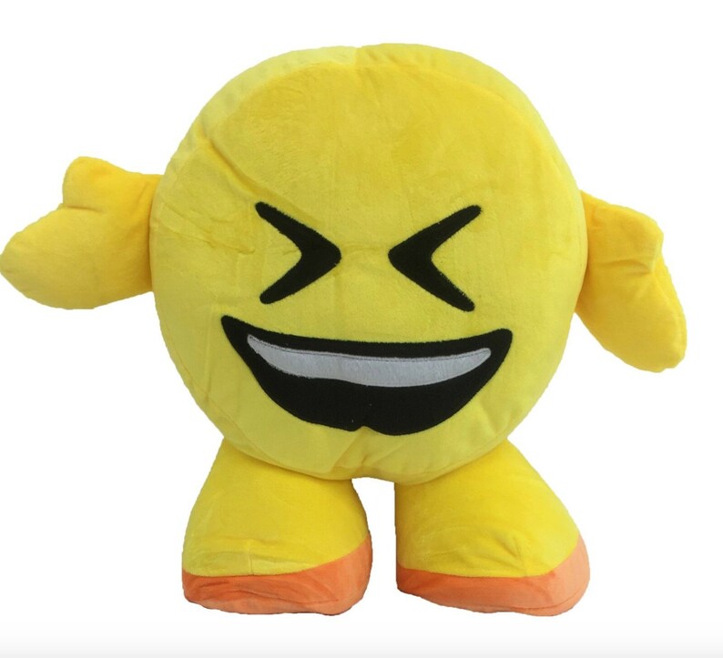 Crying Laughing Face Emoji Cushion Yellow Stuffed Pillow Etsy Ireland