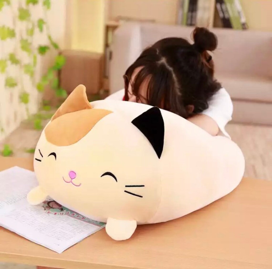 Plush Stuffed Animals Kawaii Pillows Cute Cushions Back Etsy