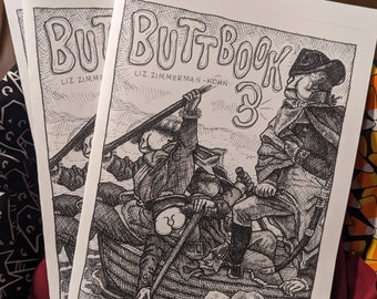 ButtBook 3, ink drawings