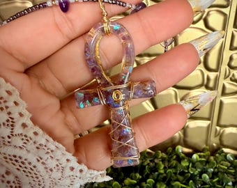 Amethyst Ankh Pendant
