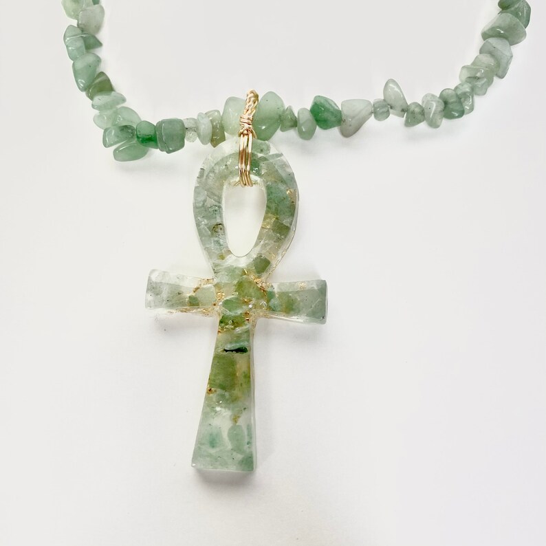 Green Aventurine Ankh Pendant