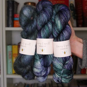 IN STOCK Dark Blue Hand dyed yarn | OOAK Colorway