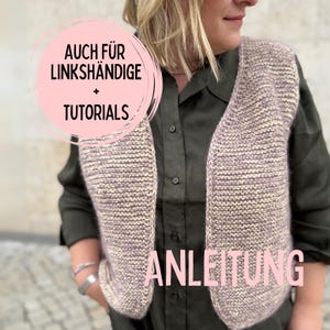 Knitting pattern - Vest HEDWIG - German - also for left-handers - PDF Download