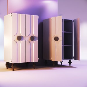 Miniatuur poppenhuis kledingkast opbergkast STL-bestanden voor 3D-printen 1:12