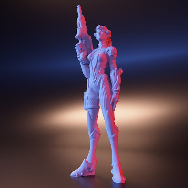 Anime widowmaker game 3d printed files stl, digital print set character commission, stocking stuffer for christmas gift ideas, character