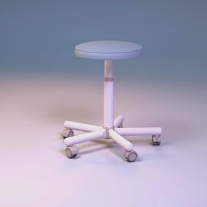 Miniature Medical Rolling Stool STL 1:12 Scale – Doctor Office Chair 3D Model – Digital Download