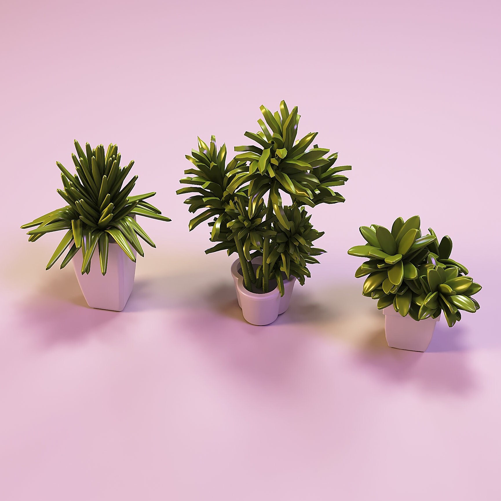 Miniature Dollhouse Flower Plants in Pots 3d Printed Files Stl, Digital ...