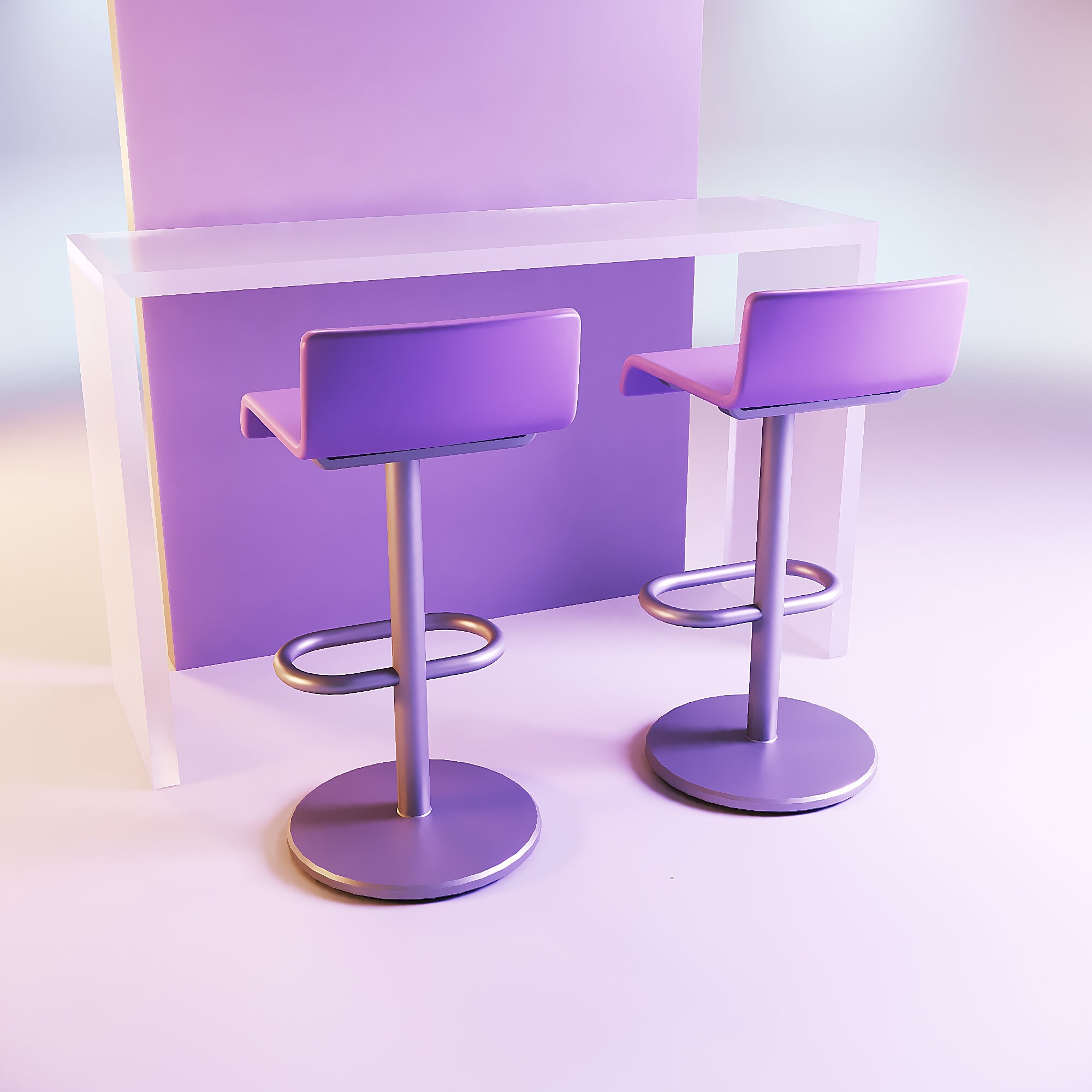 Bar Chair And Bar Counter 3d Printed Stl Files Gabby Dollhouse Toy bar-chair-and-bar-counter-3d-printed-stl-files-gabby-dollhouse-toy