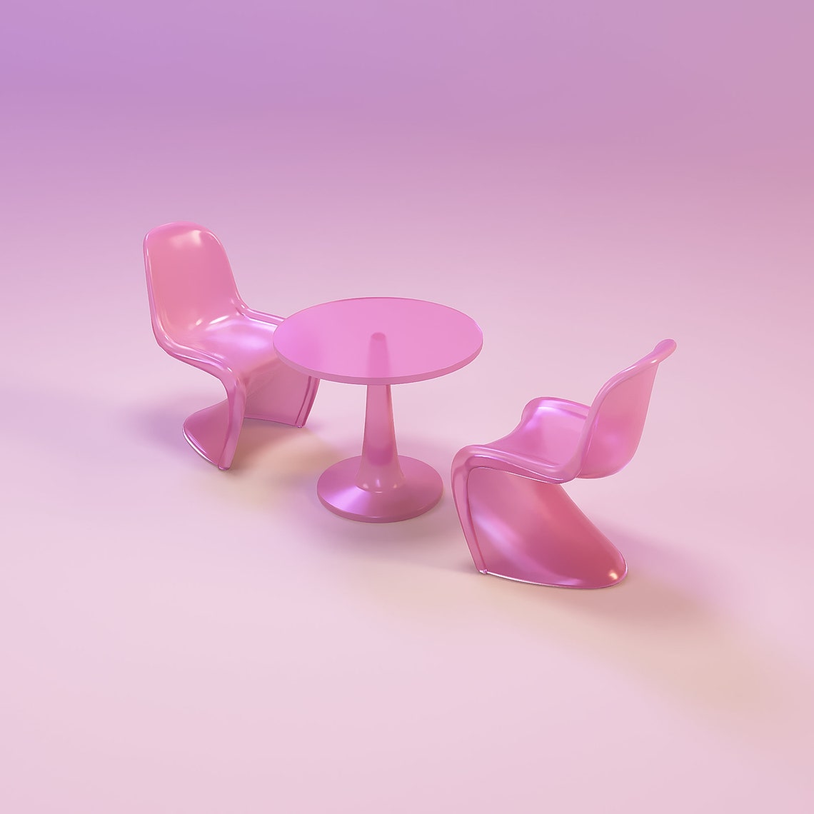 Barbie Ghost Chair and Table 3d Printed Stl Files Gabby Etsy