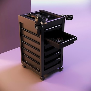 Miniaturowy wózek warsztatowy do salonu STL, organizer do domku dla lalek w skali 1:12