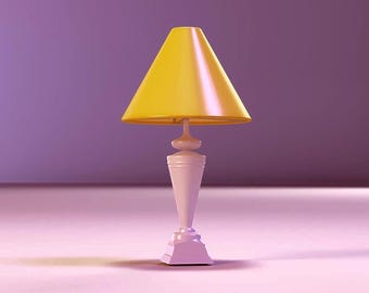 Miniature Dollhouse Lamp STL 1:12 Scale Modern Lighting Accessory