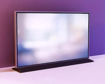 Miniature TV STL, Dollhouse Television Screen Decor, 1:12 Scale