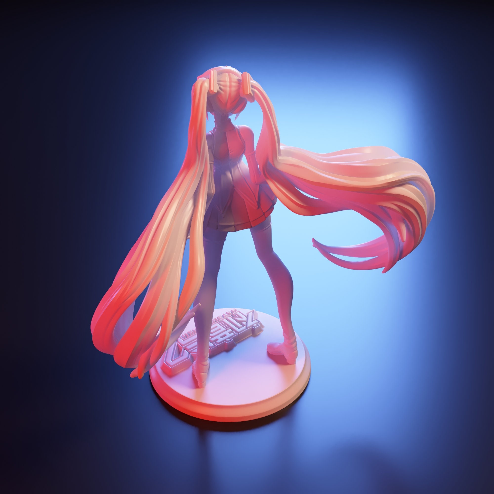 Anime Miku Hatsune 3d Printed Files Stl Digital (Instant Download) - Etsy