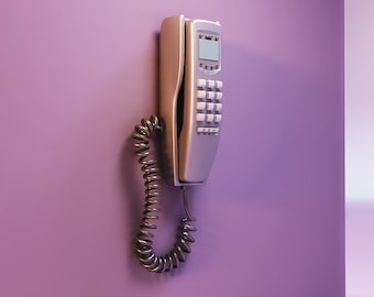 Miniature Intercom Telephone STL 1:12 Scale Dollhouse Wall Accessory