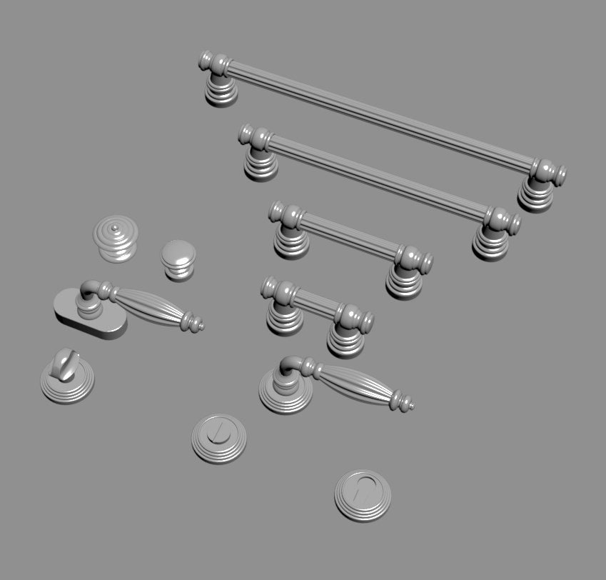 Miniature Dollhouse Furniture Handle Door Handle Vintage 3d Etsy