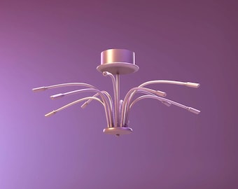 Miniatuur plafondlamp STL, interieur decor poppenhuis 3D-afdrukbestanden minilamp