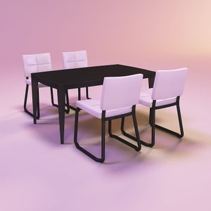 Barbie Table and Chairs 3d Printed Stl Files Princess Doll - Etsy