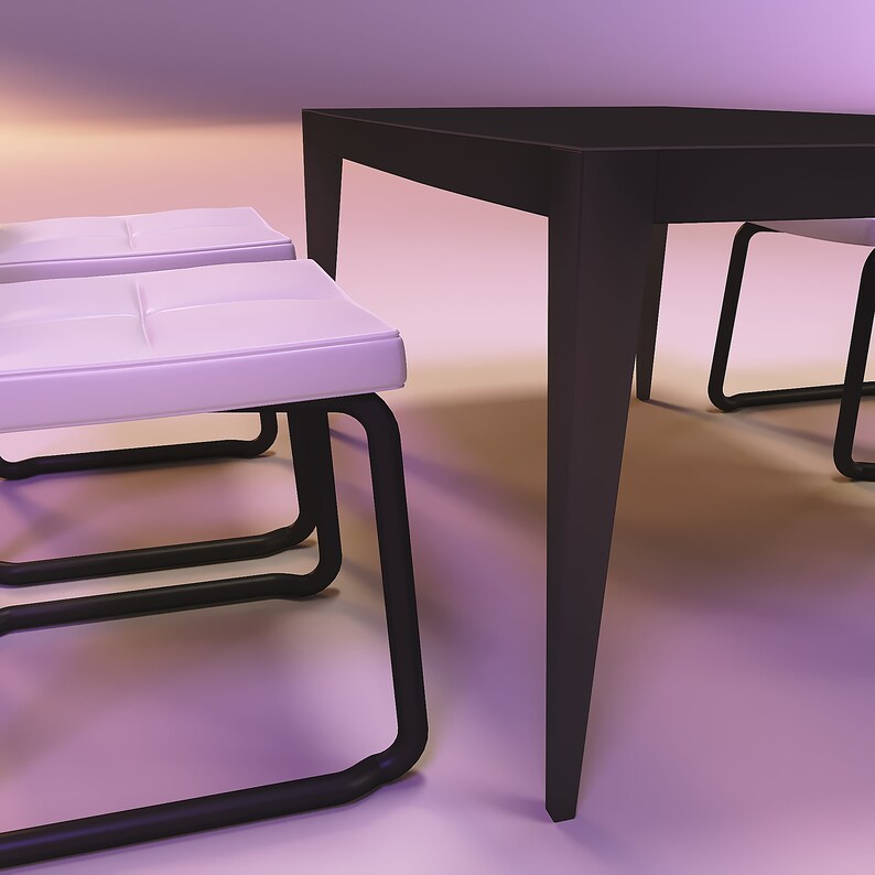 Barbie Table and Chairs 3d Printed Stl Files Princess Doll - Etsy