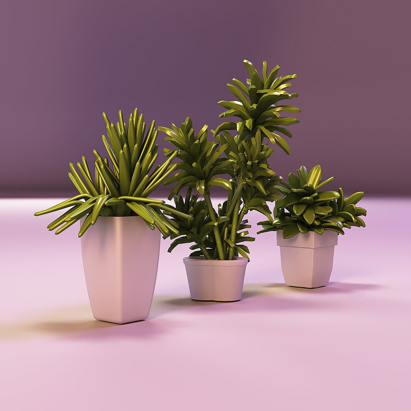 Miniature Dollhouse Flower Plants in Pots 3d Printed Files Stl, Digital ...